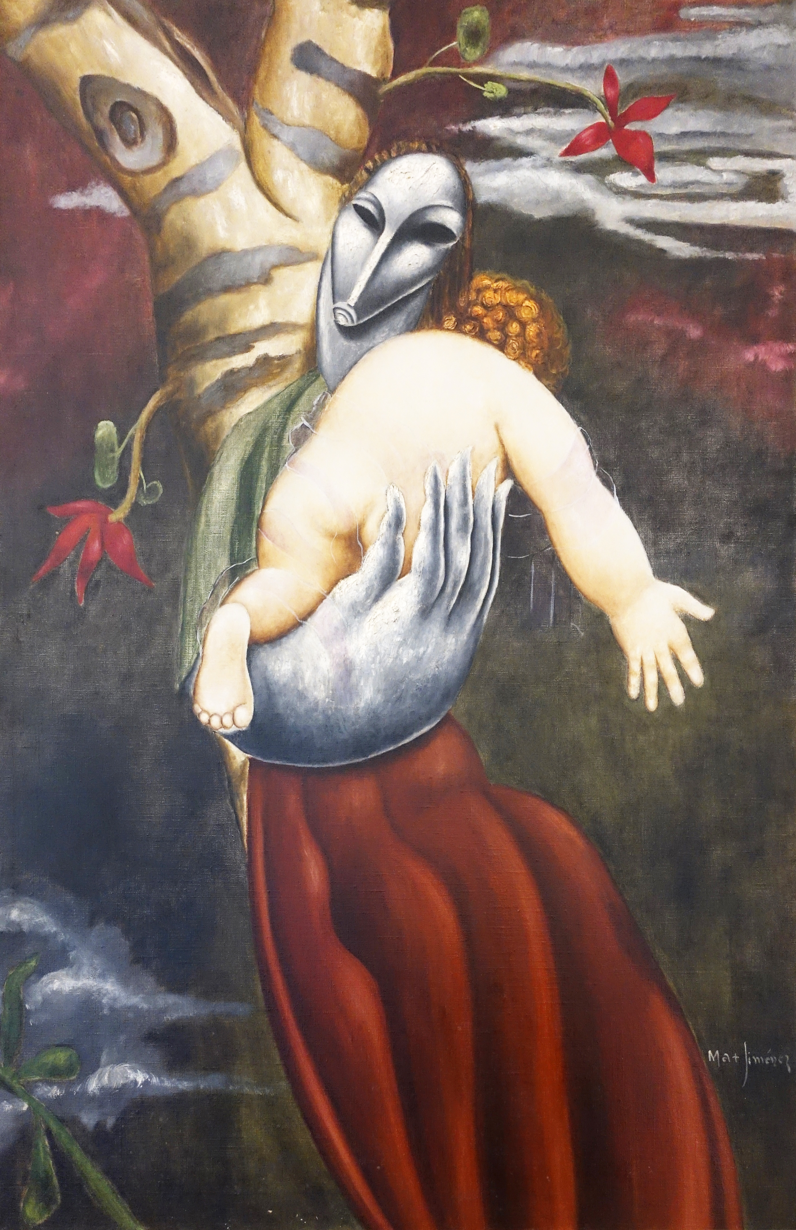 Óleo sobre tela, "Maternidad"